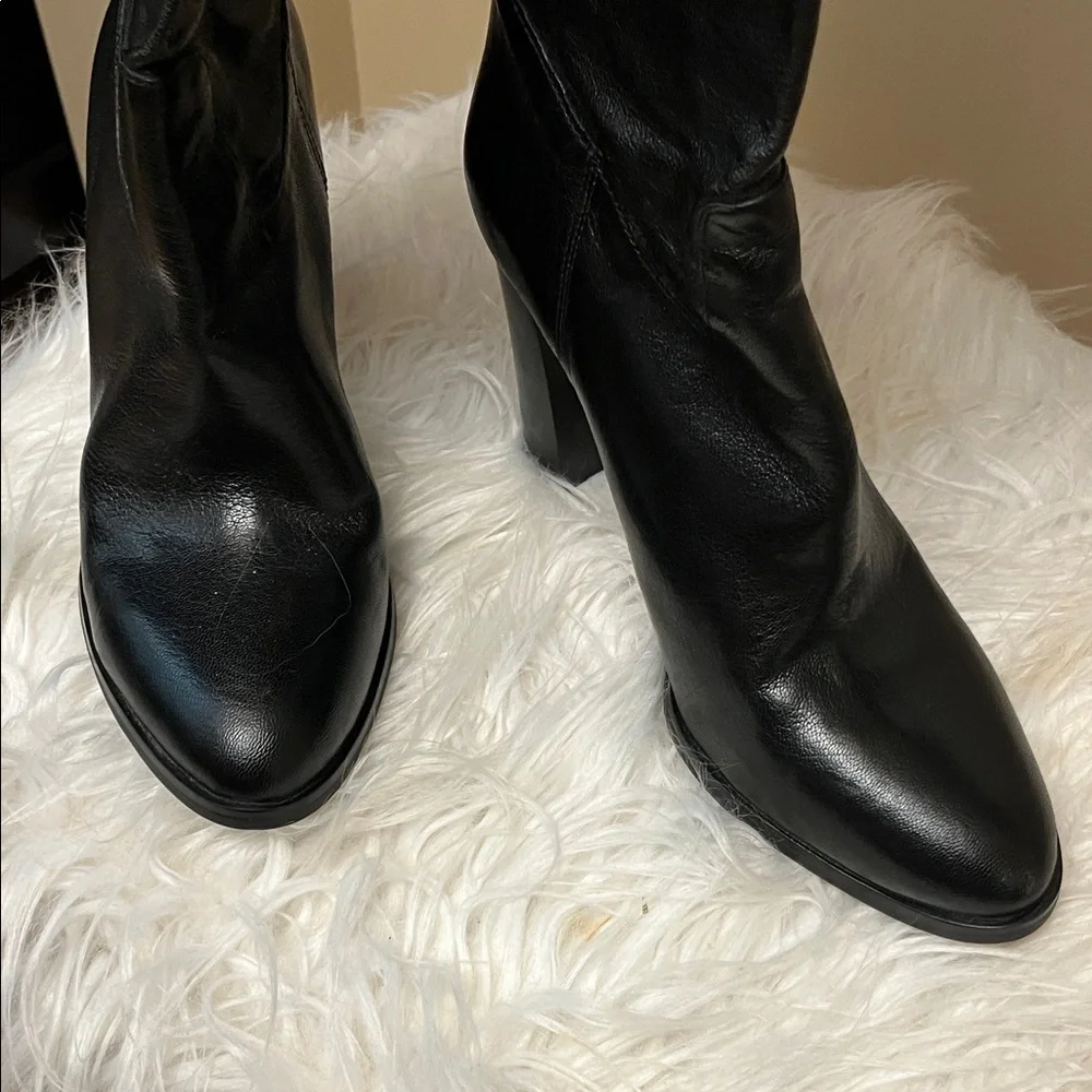 Michael Kors Black Over-The-Knee Leather Boots